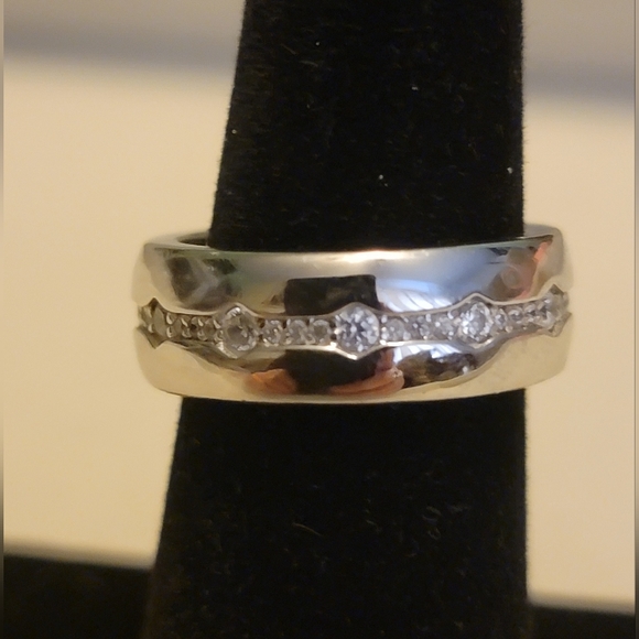 Sterling silver 925 cz ring size 6.5 - Picture 1 of 2